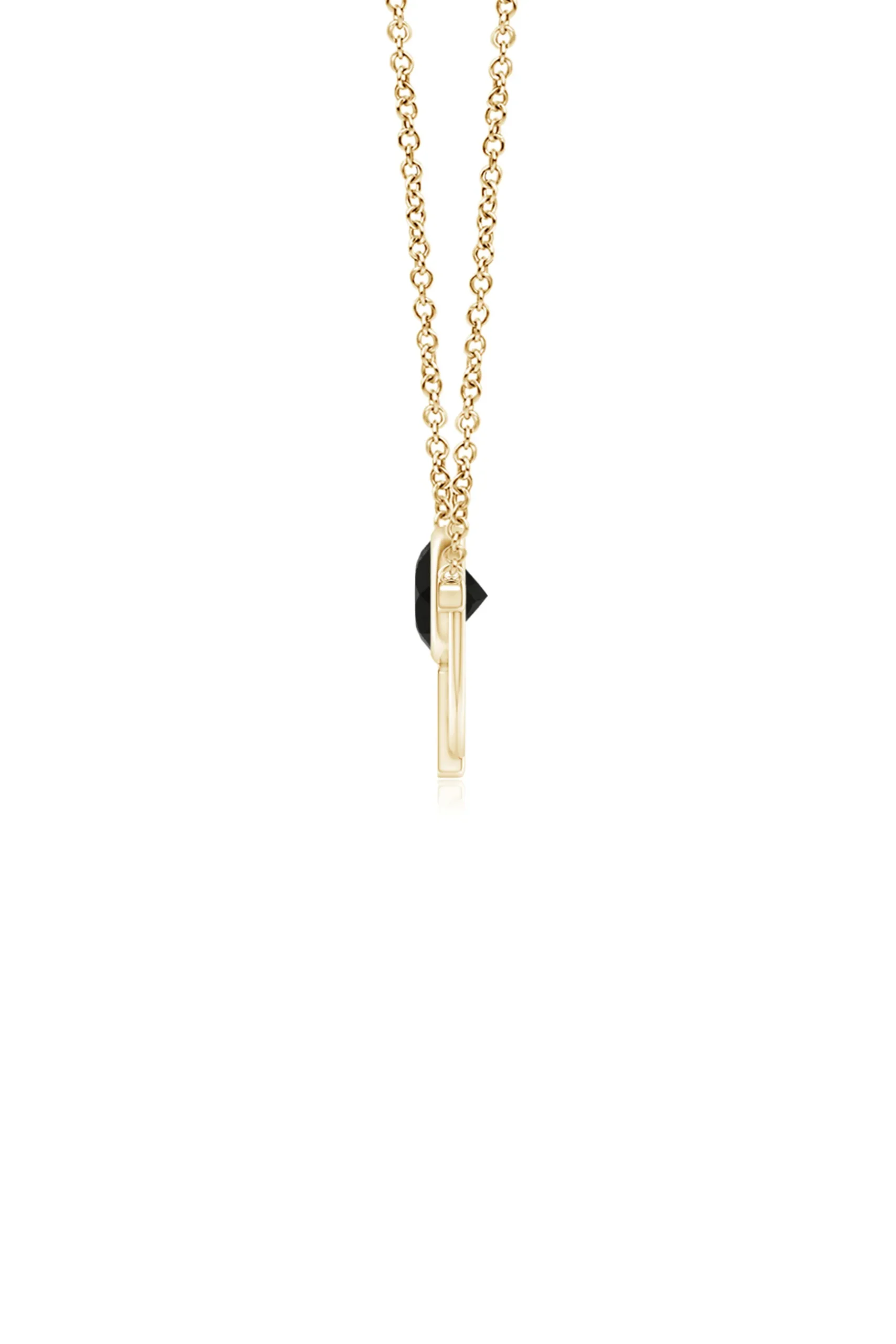 Natori Necklaces|Infinity-Infinity Half Concentric Circle 14K Gold And Black Onyx Pendant Necklace