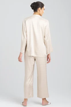 Natori Pajama Sets-Infinity Jacquard Mandarin PJ