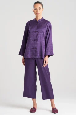 Natori Pajama Sets-Infinity Jacquard Mandarin PJ