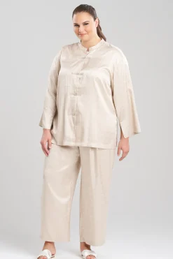 Natori Pajama Sets-Infinity Jacquard Mandarin PJ