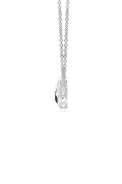 Natori Necklaces|Infinity-Infinity 14K Gold With Black & White Diamond Three Stone Necklace