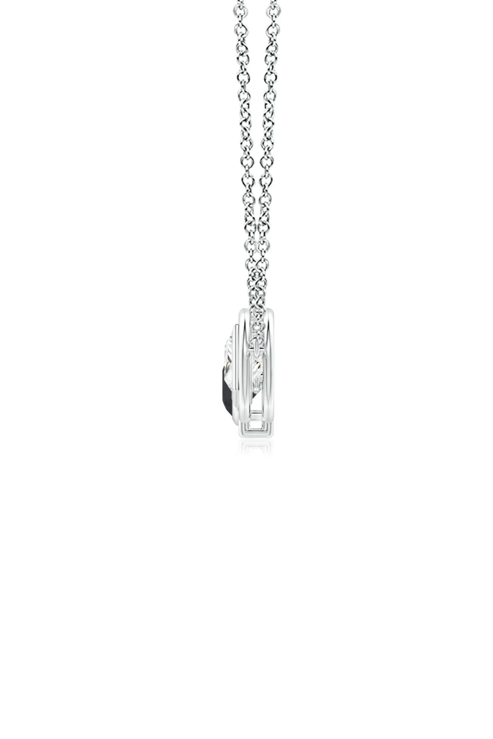 Natori Necklaces|Infinity-Infinity 14K Gold With Black & White Diamond Three Stone Necklace