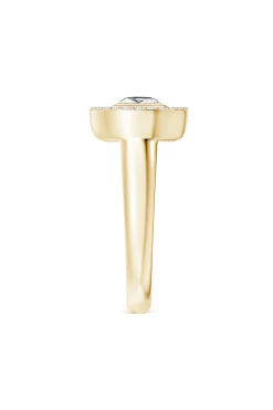 Natori Rings|Infinity-Infinity 14K Gold With Black & White Diamond Two Stone Statement Ring