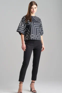 Natori Tops, Shirts & Tunics-Infinity Printed Cotton Poplin T-shirt