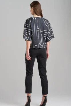 Natori Tops, Shirts & Tunics-Infinity Printed Cotton Poplin T-shirt