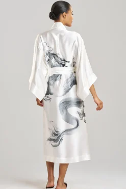 Natori Robes & Kimonos-Ink Dragon Silk Robe