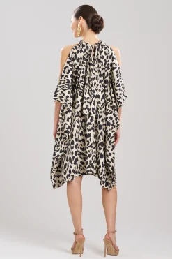 Natori Dresses-Jaguar Cotton Poplin Handkerchief Dress