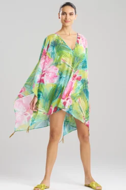 Natori Honeymoon|Beach Caftans-Jardin Sheer Caftan