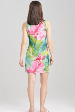 Natori Honeymoon|Beach Dresses-Jardin Sheer Cover-Up Dress