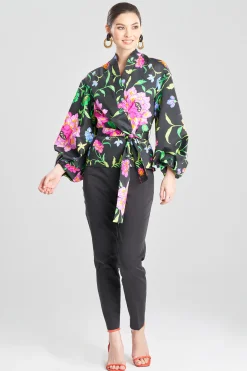 Natori Jackets & Outerwear-Junko Cotton Chino Belted Topper