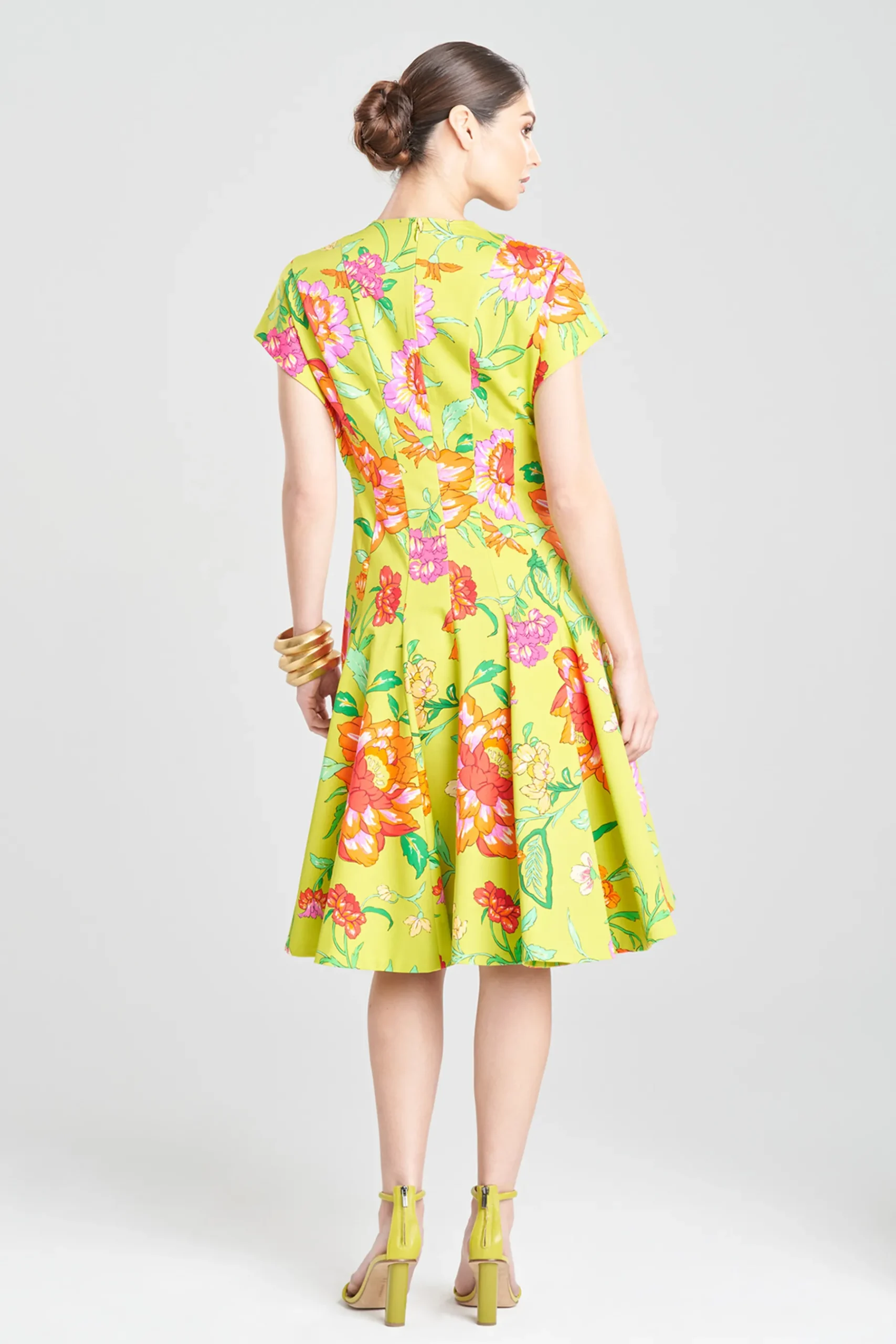 Natori Dresses|Wedding Guest Dresses-Junko Cotton Chino Pleated Dress