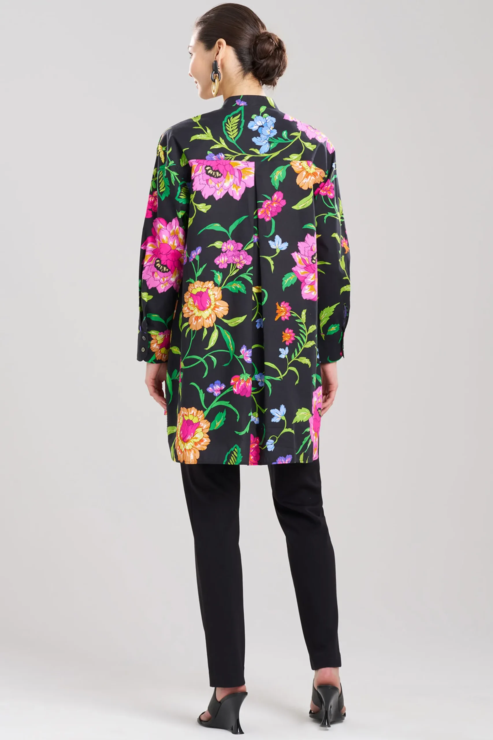 Natori Tops, Shirts & Tunics-Junko Cotton Poplin Oversized Mandarin Top