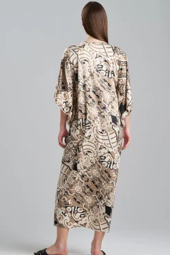Natori Caftans|Caftan Dresses-Kaleidoscope Satin Caftan