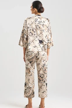 Natori Pajama Sets-Kaleidoscope Satin Mandarin PJ