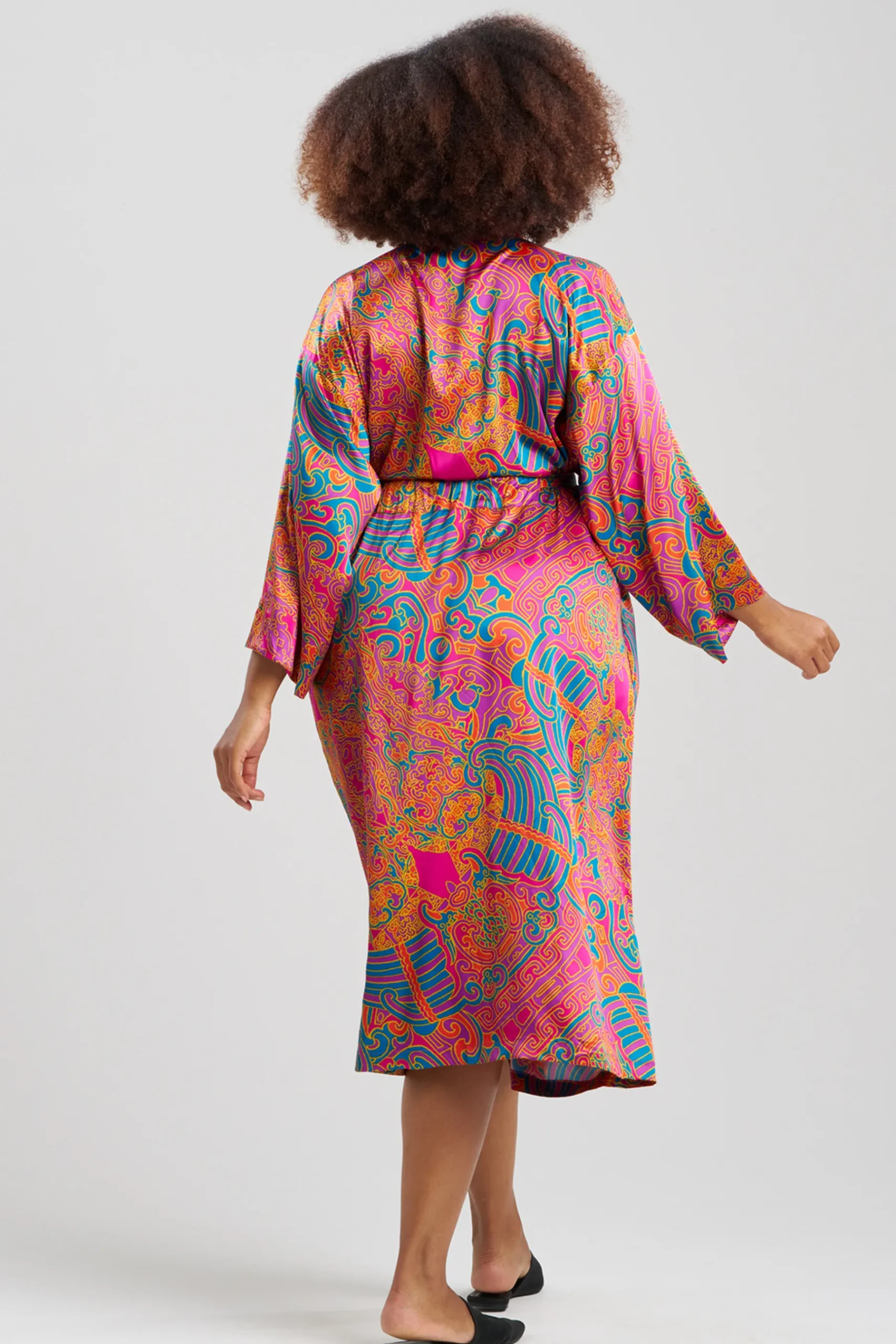 Natori Robes & Kimonos-Kaleidoscope Satin Robe