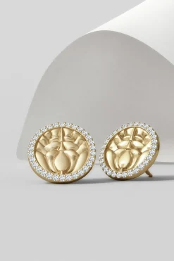 Natori Earrings|Kamon-Kamon 14k Diamond Stud Earrings