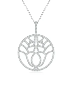 Natori Necklaces|Kamon-Kamon 14k Open Diamond Pendant Necklace