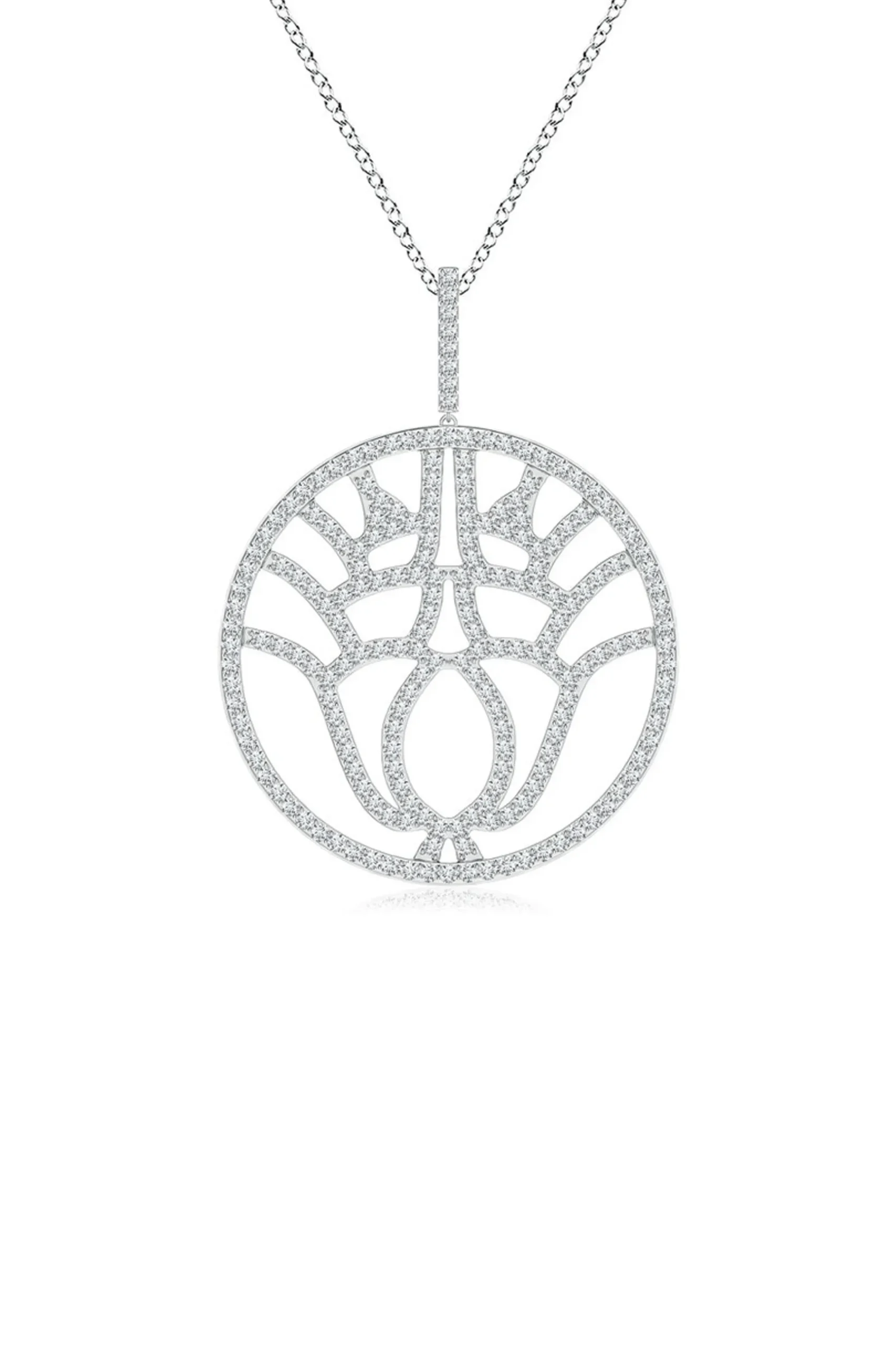 Natori Necklaces|Kamon-Kamon 14k Open Diamond Pendant Necklace