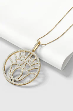 Natori Necklaces|Kamon-Kamon 14k Open Diamond Pendant Necklace