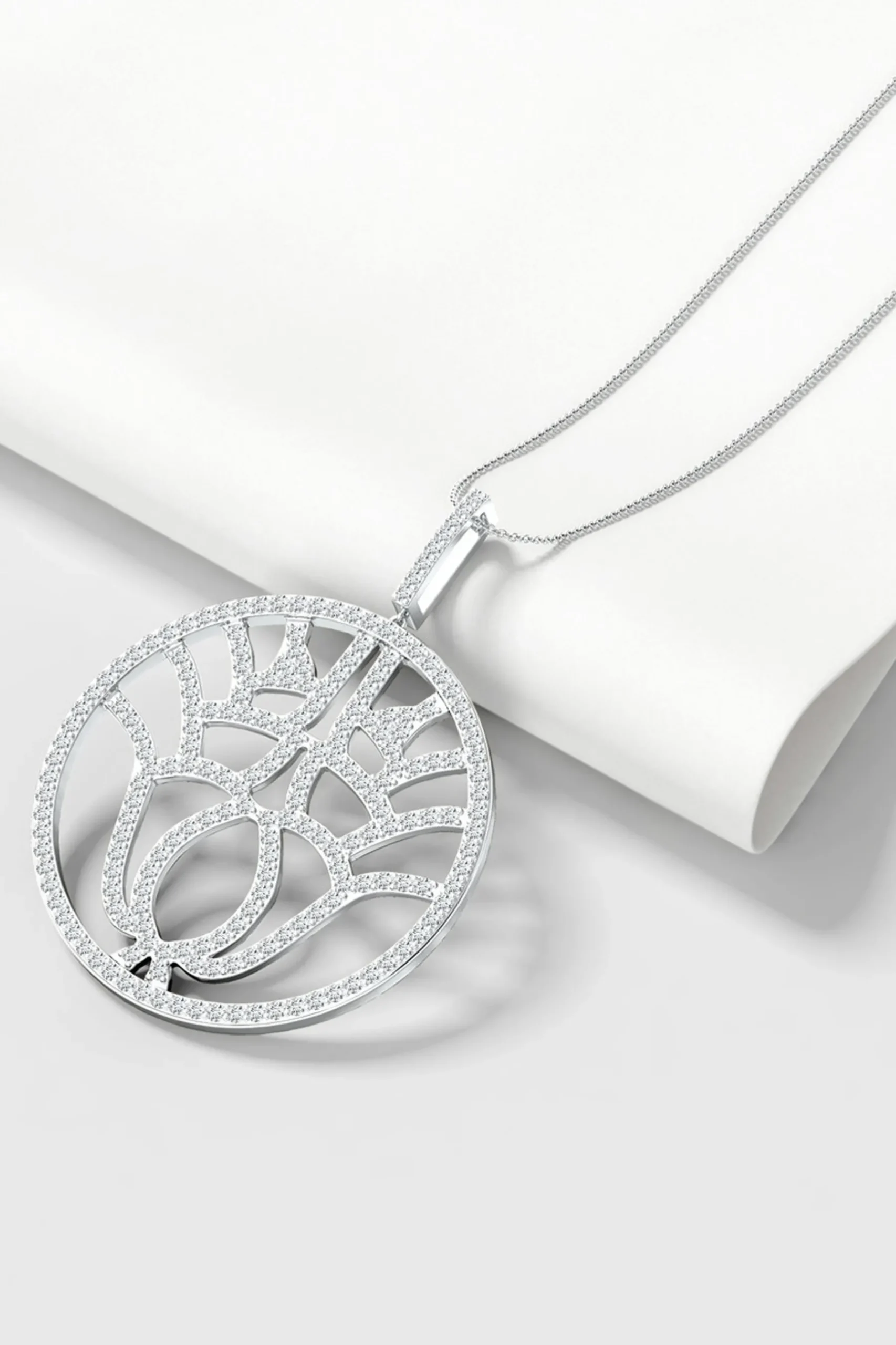 Natori Necklaces|Kamon-Kamon 14k Open Diamond Pendant Necklace