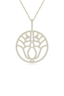 Natori Necklaces|Kamon-Kamon 14k Open Diamond Pendant Necklace