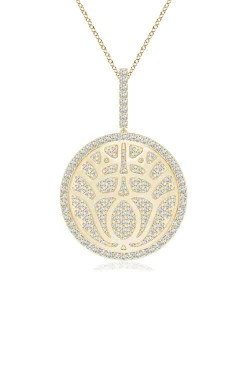 Natori Necklaces|Kamon-Kamon 14k Overlapping Diamond Pendant Necklace