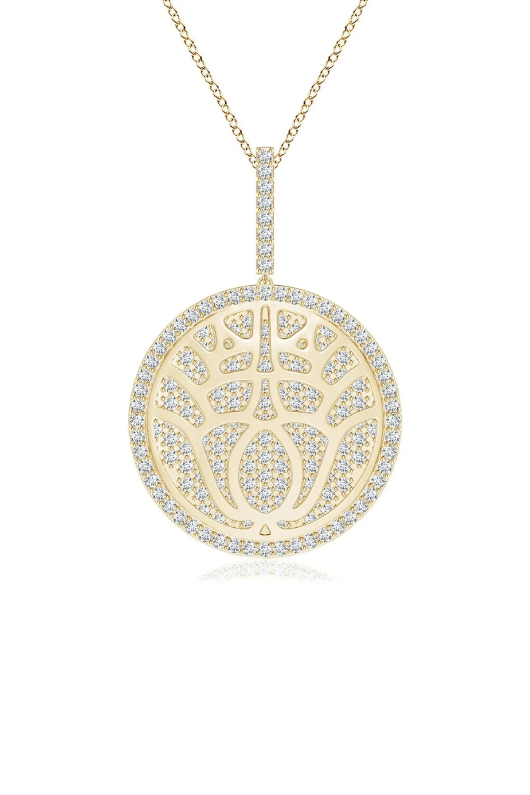 Natori Necklaces|Kamon-Kamon 14k Overlapping Diamond Pendant Necklace