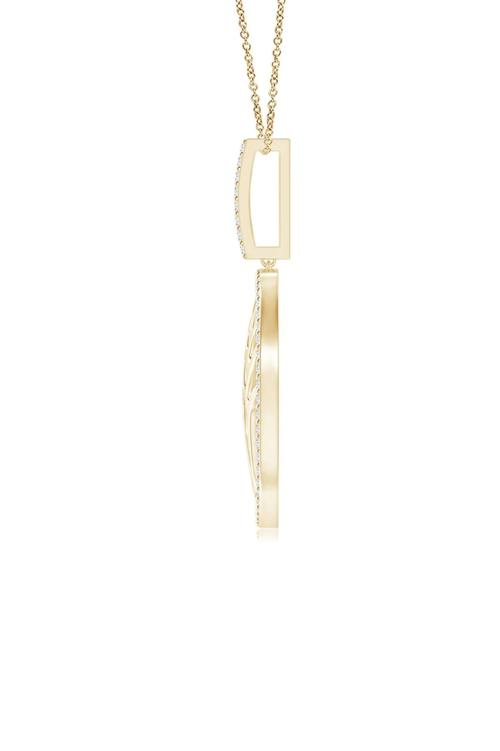Natori Necklaces|Kamon-Kamon 14k Overlapping Diamond Pendant Necklace