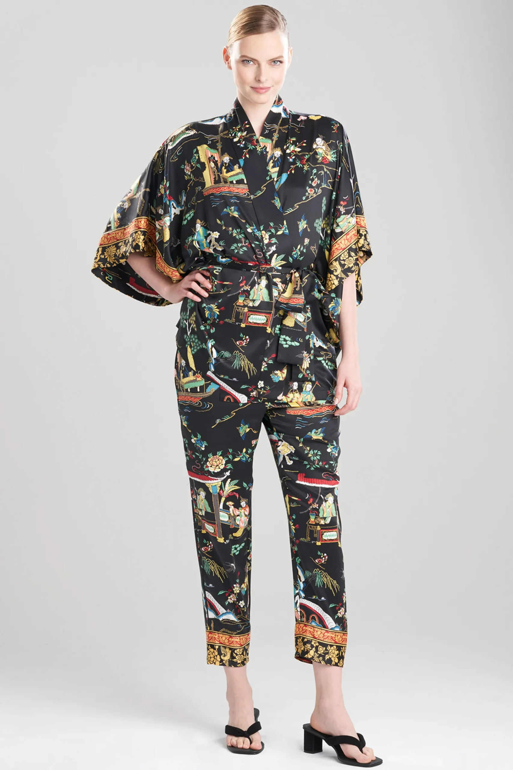 Natori Robes & Kimonos-Kana Charm Short Robe