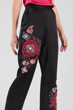 Natori Pajama Bottoms-Kashmir Silk Embroidery Pants