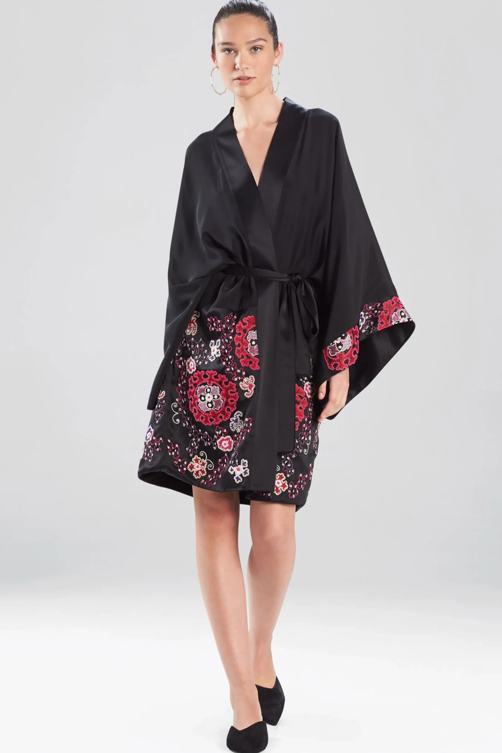 Natori Robes & Kimonos-Kashmir Silk Embroidery Robe