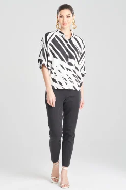 Natori Tops, Shirts & Tunics-Katana Cotton Silk Pleated Top