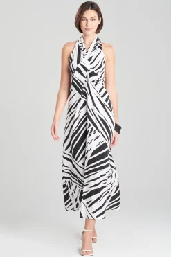 Natori Dresses-Katana TENCEL™ Jersey Crossover Halter Dress