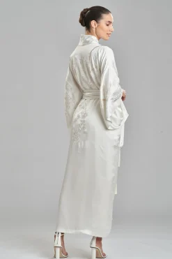 Natori Robes & Kimonos|Bridal Robes & Wraps-Key Essentials Embroidered Silk Robe