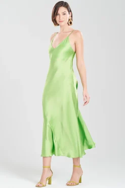 Natori Dresses|Gowns-Key Essentials Sheath Flounce Silk Gown