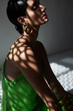 Natori Dresses|Gowns-Key Essentials Sheath Flounce Silk Gown