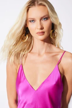 Natori Dresses|Gowns-Key Essentials Sheath Flounce Silk Gown