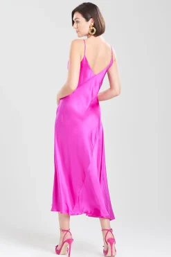 Natori Dresses|Gowns-Key Essentials Sheath Flounce Silk Gown