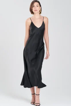 Natori Dresses|Gowns-Key Essentials Sheath Flounce Silk Gown