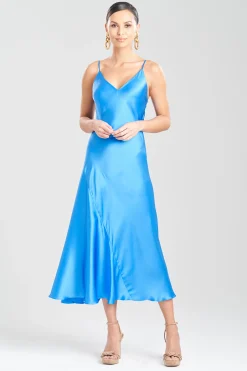 Natori Dresses|Gowns-Key Essentials Sheath Flounce Silk Gown