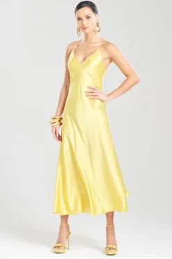 Natori Dresses|Gowns-Key Essentials Sheath Flounce Silk Gown