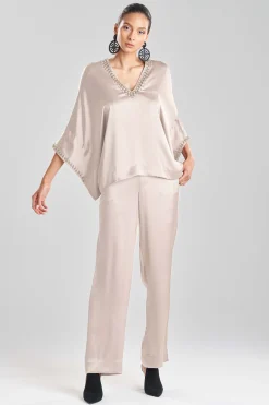 Natori Tops, Shirts & Tunics-Key Essentials Silk Embroidered Kimono Sleeve Top