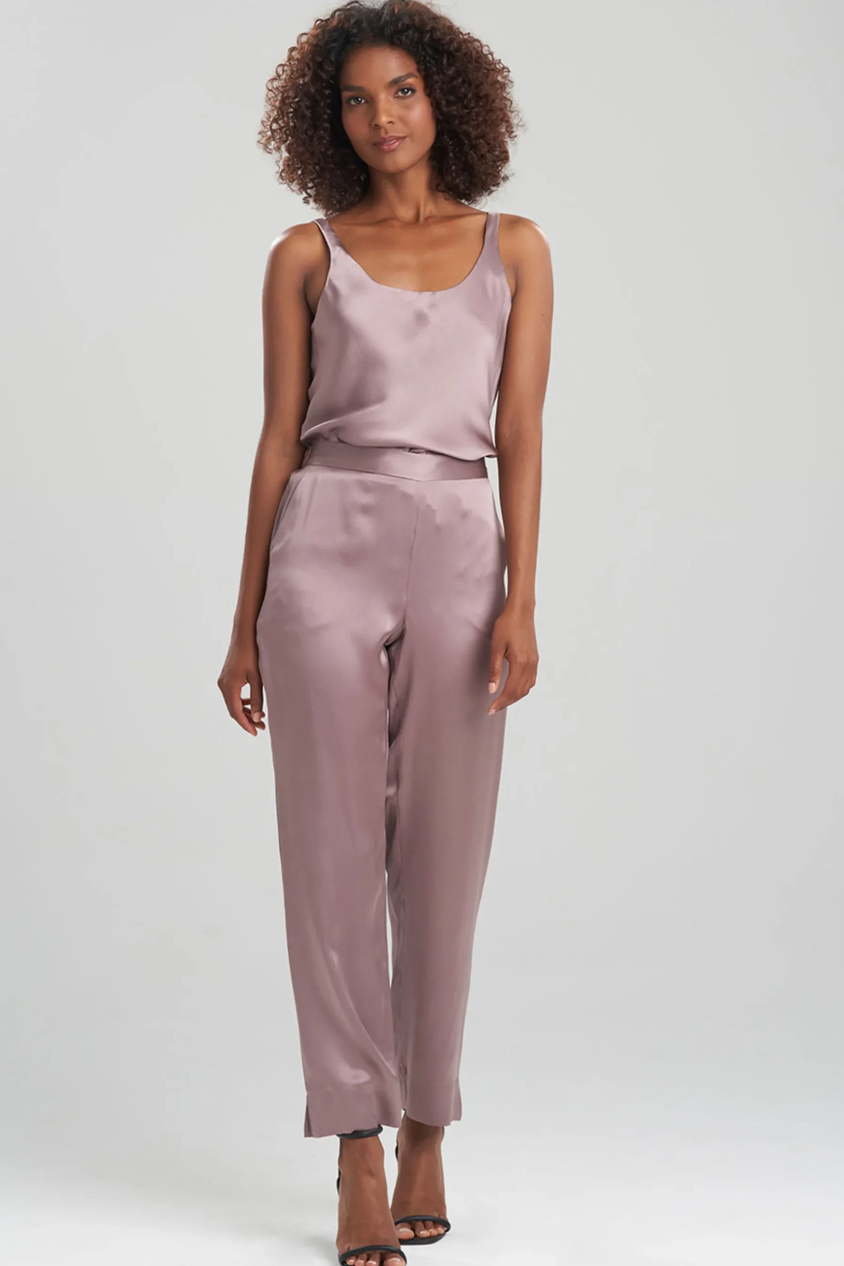 Natori Pajama Bottoms-Key Essentials Silk Slim Pants