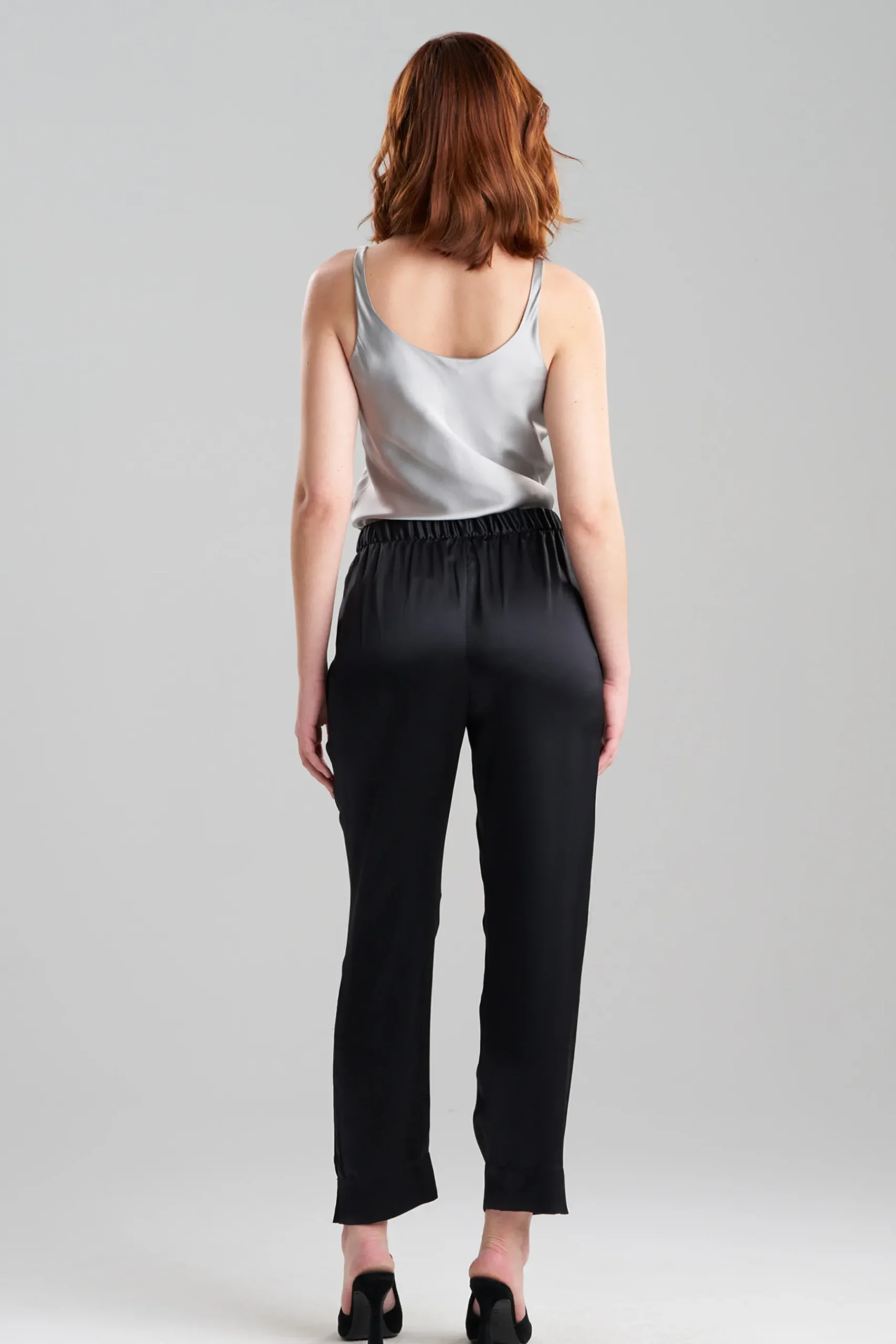 Natori Pajama Bottoms-Key Essentials Silk Slim Pants