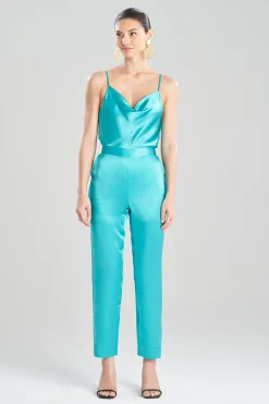 Natori Pajama Bottoms|Pants, Skirts & Shorts-Key Essentials Silk Straight Leg Pants