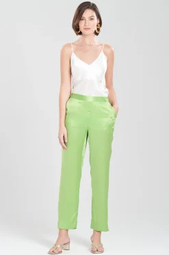 Natori Pajama Bottoms|Pants, Skirts & Shorts-Key Essentials Silk Straight Leg Pants