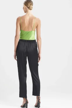 Natori Pajama Bottoms|Pants, Skirts & Shorts-Key Essentials Silk Straight Leg Pants