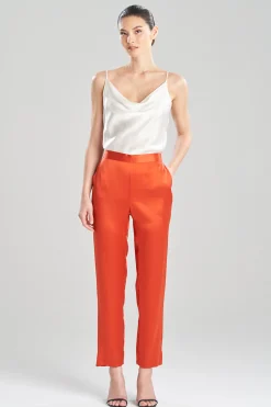 Natori Pajama Bottoms|Pants, Skirts & Shorts-Key Essentials Silk Straight Leg Pants