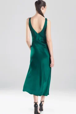 Natori Gowns-Key Essentials Silk V-Neck Gown