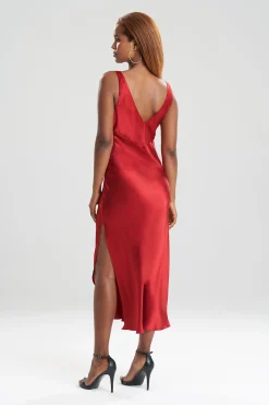 Natori Gowns-Key Essentials Silk V-Neck Gown